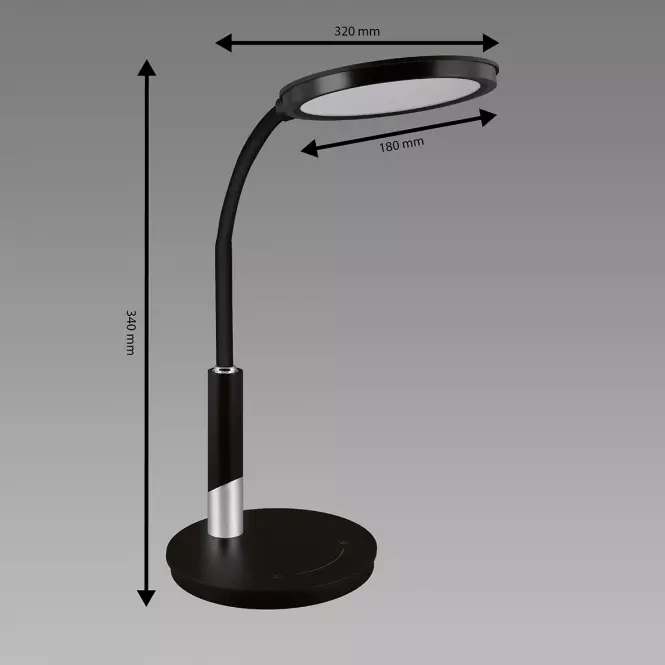 Stolná lampa SAMUEL LED čierna 04174 LB1