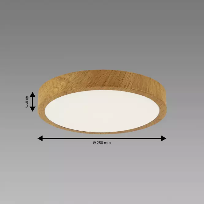 Stropné svietidlo ATUT LED C dub 18W NW 04149 PL1