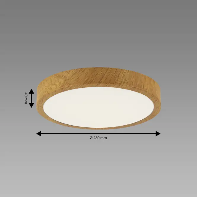 Stropné svietidlo ATUT LED C dub 18W NW 04149 PL1,3