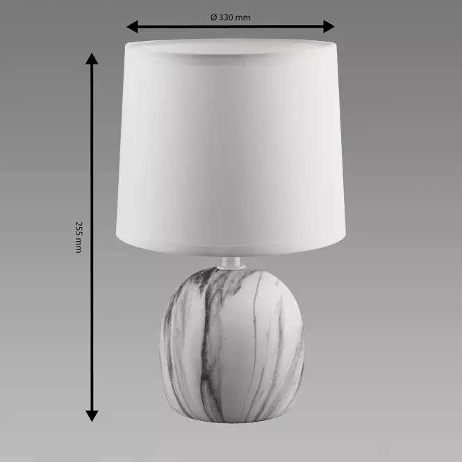 Stolná lampa ATENA E14 C biela 04055 LB1