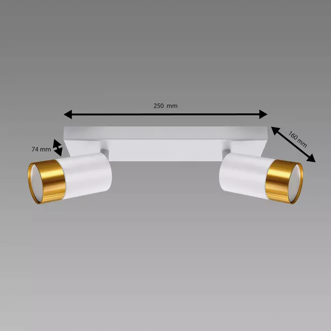 Luster PUZON SPT GU10 2L WHITE/GOLD 04124 LS2