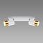 Stropné bodové svietidlo  PUZON SPT GU10 2L WHITE/GOLD 04124 LS2
