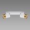 Stropné bodové svietidlo  PUZON SPT GU10 2L WHITE/GOLD 04124 LS2,2