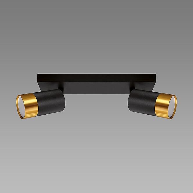 Stropné bodové svietidlo PUZON SPT GU10 2L BLACK/GOLD 04125 LS2,2