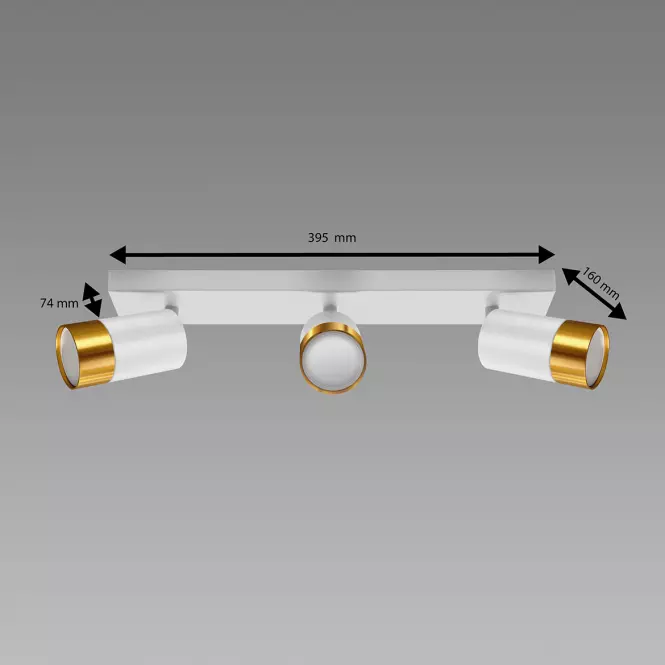 Luster PUZON SPT GU10 3L WHITE/GOLD 04126 LS3
