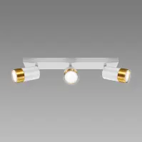 Stropné bodové svietidlo PUZON SPT GU10 3L WHITE/GOLD 04126 LS3