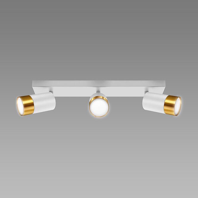 Stropné bodové svietidlo PUZON SPT GU10 3L WHITE/GOLD 04126 LS3