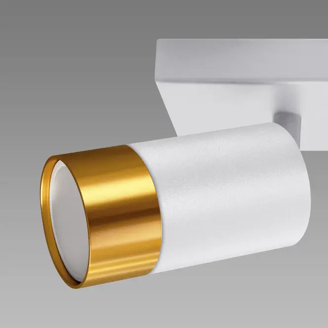 Stropné bodové svietidlo PUZON SPT GU10 3L WHITE/GOLD 04126 LS3