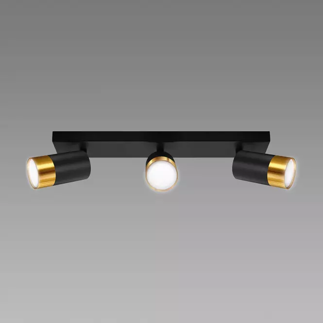 Luster PUZON SPT GU10 3L BLACK/GOLD 04127 LS3