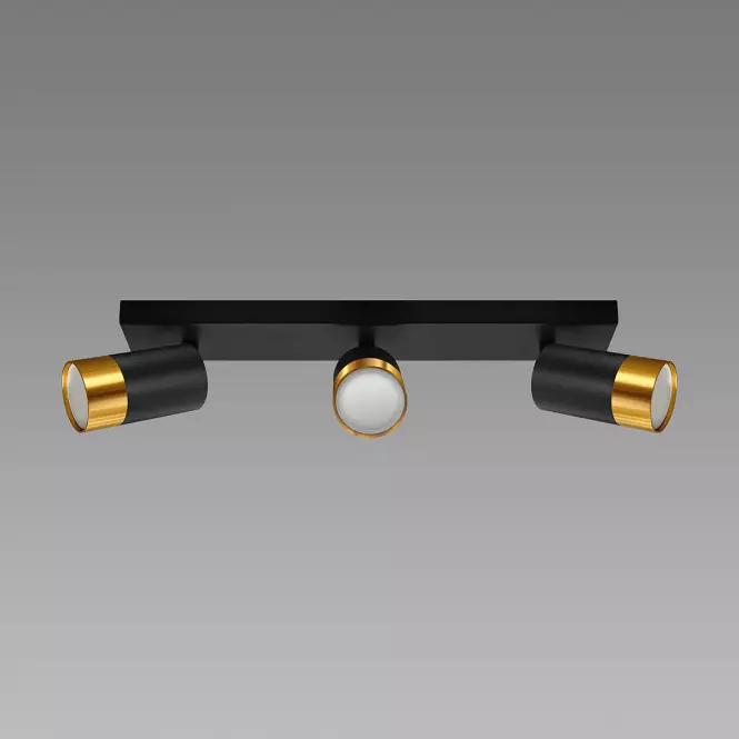Luster PUZON SPT GU10 3L BLACK/GOLD 04127 LS3
