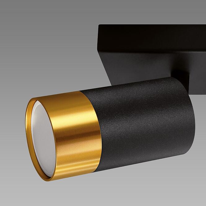 Stropné bodové svietidlo PUZON SPT GU10 3L BLACK/GOLD 04127 LS3