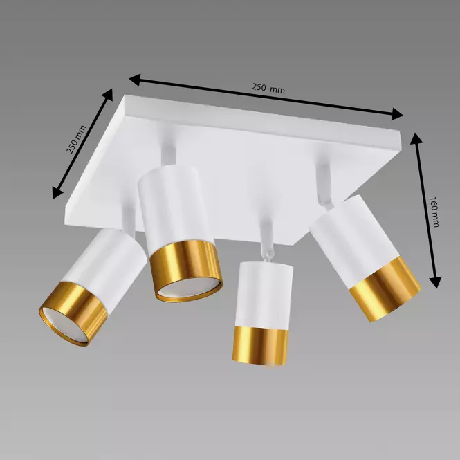 Luster PUZON SPT GU10 4D WHITE/GOLD 04128 LS4