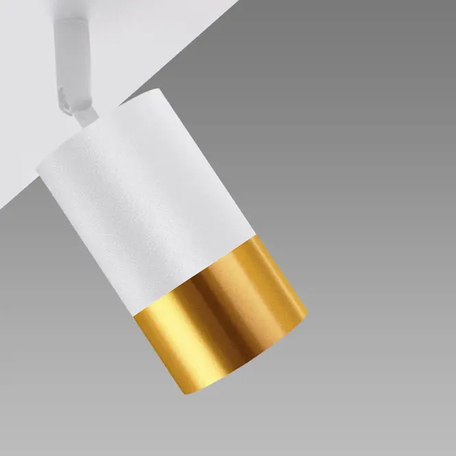 Stropné bodové svietidlo PUZON SPT GU10 4D WHITE/GOLD 04128 LS4