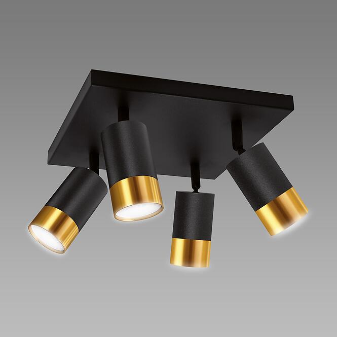 Stropné svietidlo PUZON SPT GU10 4D black/gold 04129 LS4