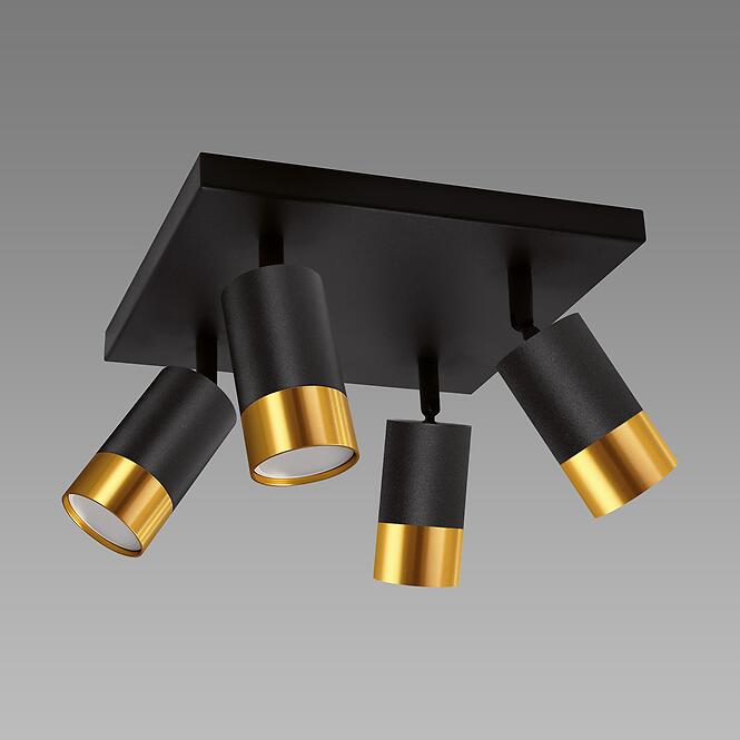 Stropné svietidlo PUZON SPT GU10 4D black/gold 04129 LS4,2