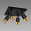 Stropné svietidlo PUZON SPT GU10 4D black/gold 04129 LS4,2