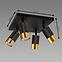 Stropné svietidlo PUZON SPT GU10 4D black/gold 04129 LS4,3