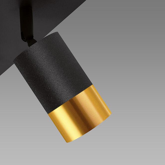 Stropné svietidlo PUZON SPT GU10 4D black/gold 04129 LS4,4