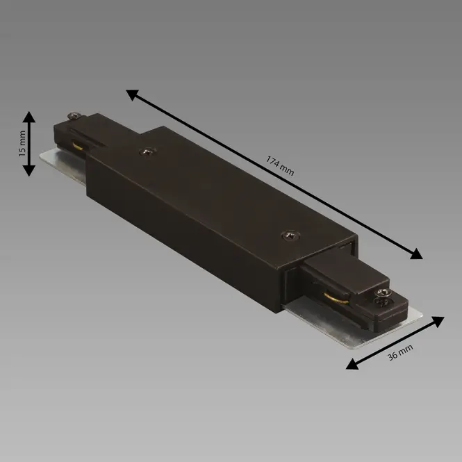 Konektor k napájacej lište PS230V I čierny 04109 koľajnicový systém,2