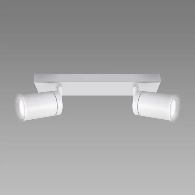 Stropné bodové svietidlo TENOR GU10 2L WHITE 04070 IP44 LS2
