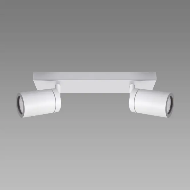 Stropné bodové svietidlo TENOR GU10 2L WHITE 04070 IP44 LS2