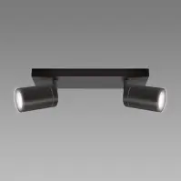 Stropné bodové svietidlo TENOR GU10 2L BLACK 04071 IP44 LS2