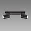 Stropné bodové svietidlo TENOR GU10 2L BLACK 04071 IP44 LS2