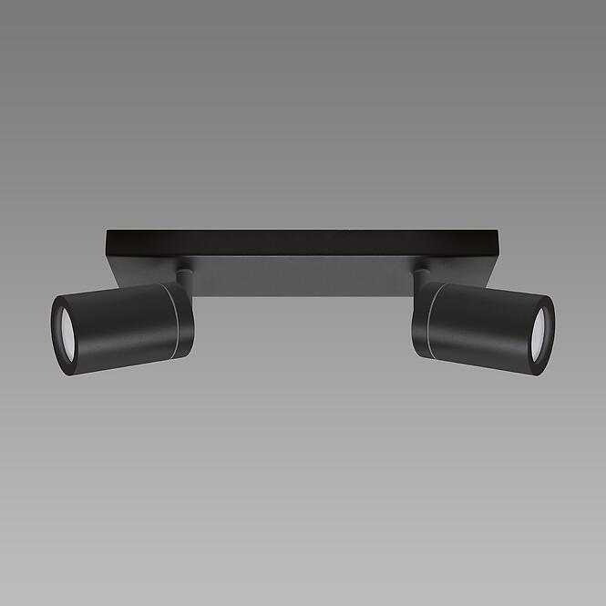 Stropné bodové svietidlo TENOR GU10 2L BLACK 04071 IP44 LS2,2