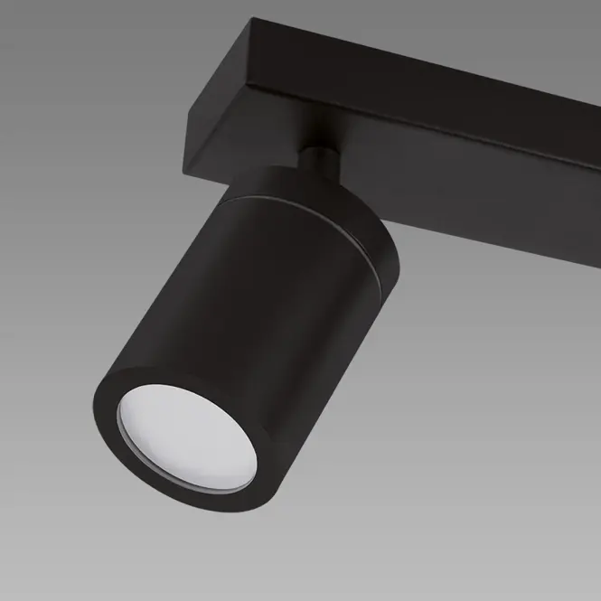 Stropné bodové svietidlo TENOR GU10 2L BLACK 04071 IP44 LS2,4