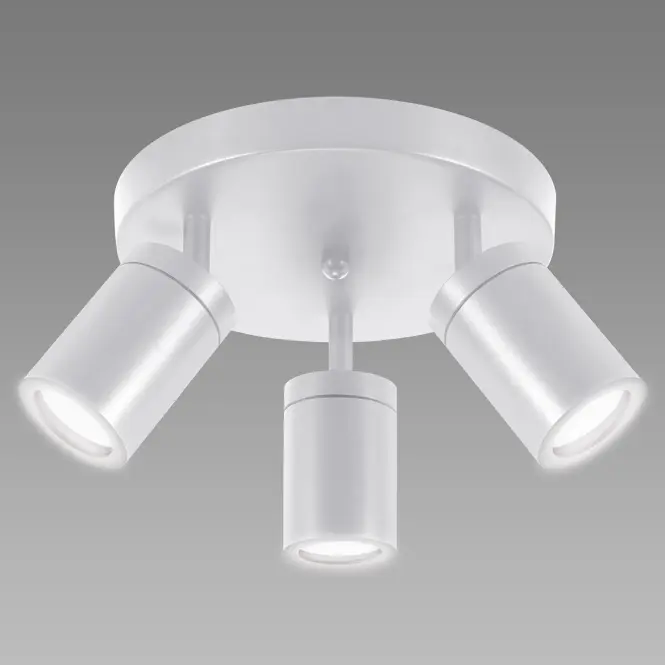 Stropné bodové svietidlo TENOR GU10 3C WHITE 04074 O IP44 LS3
