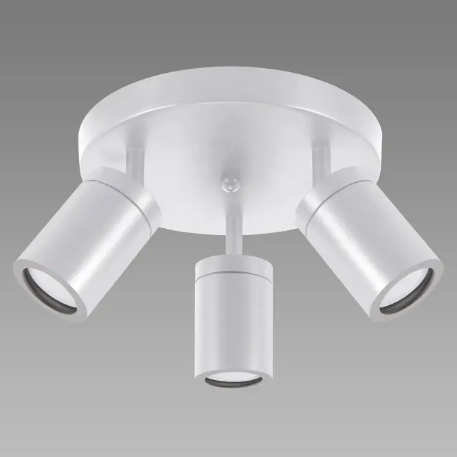Stropné bodové svietidlo TENOR GU10 3C WHITE 04074 O IP44 LS3