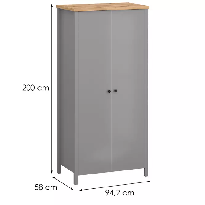 Skriňa 2D Melini Gray F
