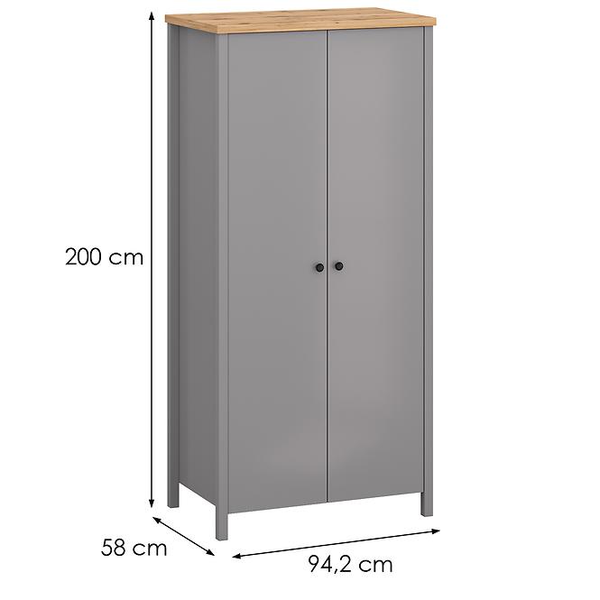 Skriňa 2D Melini Gray F