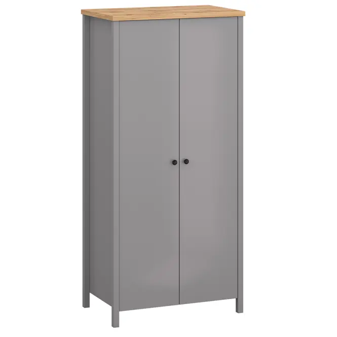 Skriňa Melini F 94 cm – Gray, dvojdverová