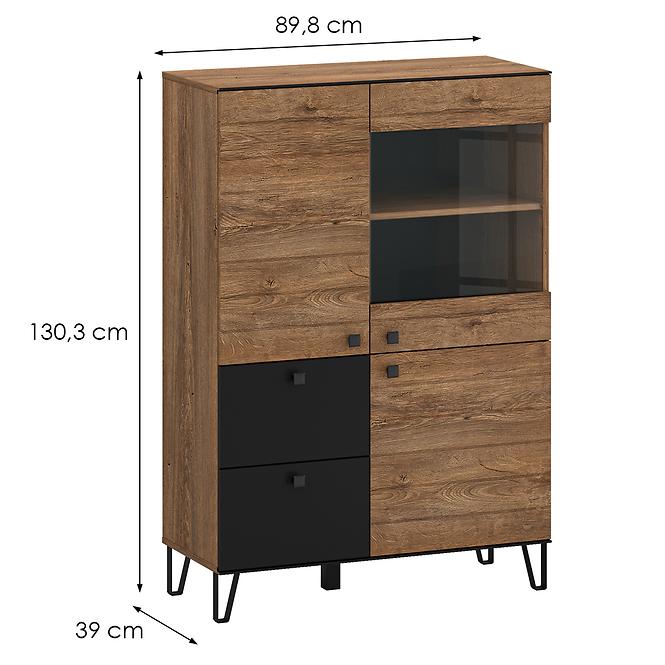 Komoda 3D2S Weil C burgund oak