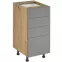 Kuchynská skrinka Langen D40S4 push beige