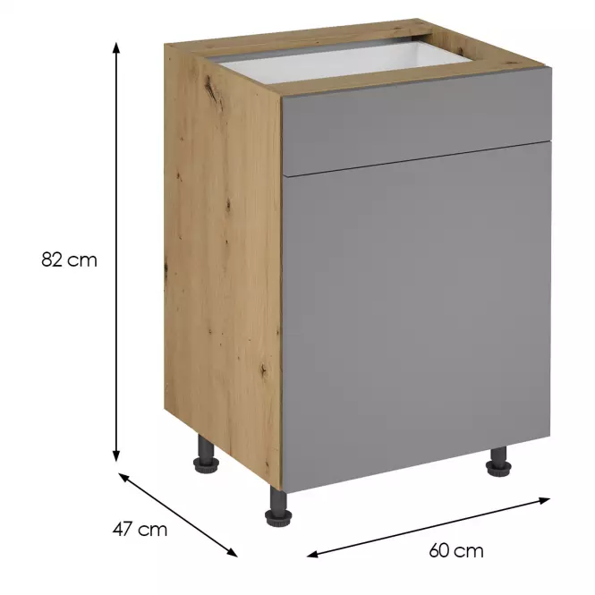 Kuchynská skrinka Langen D60S1 push beige,2