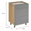 Kuchynská skrinka Langen D60S3 push beige,2