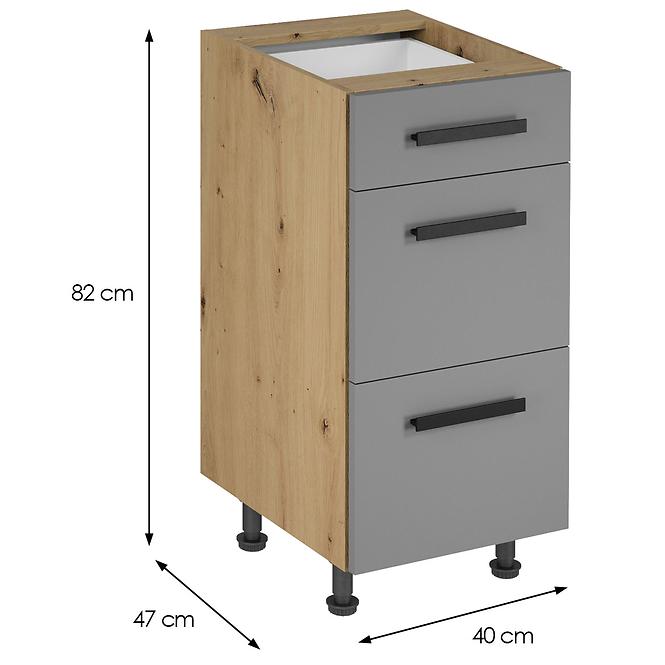 Kuchynská skrinka Langen D40S3 úchyt  beige