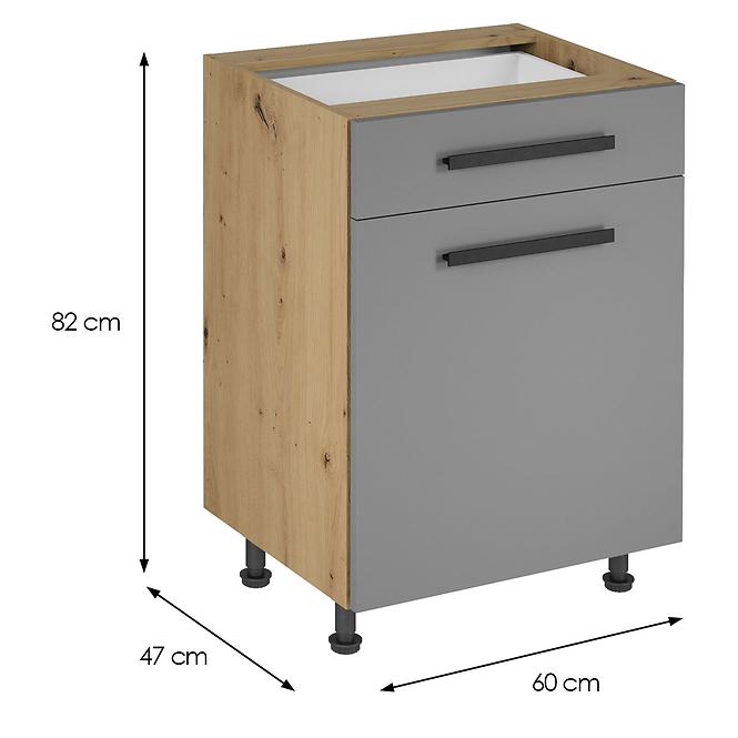 Kuchynská skrinka Langen D60S1 úchyt  beige