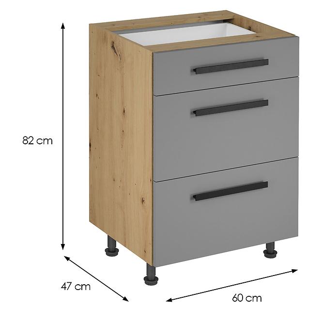 Kuchynská skrinka Langen D60S3 úchyt  beige