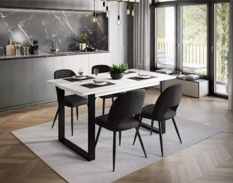 Rozkladací stôl St42 150/198x85cm biely