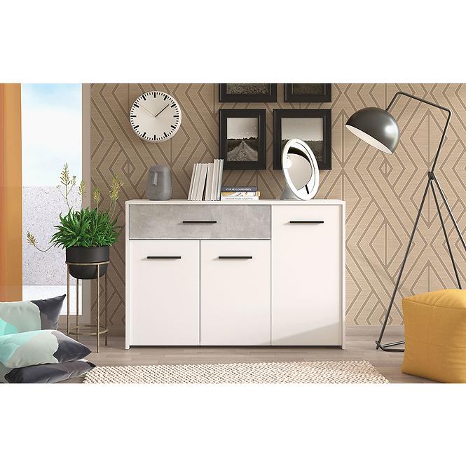 Komoda Varadero biela/betón 3K1F 11011617