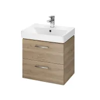 Kúpeľňová skrinka s umývadlom Lara Mille Slim 50 cm oreh