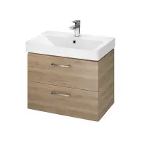 Kúpeľňová skrinka s umývadlom Lara Mille Slim 60 cm oreh