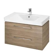 Kúpeľňová skrinka s umývadlom Lara Mille 80 cm oreh