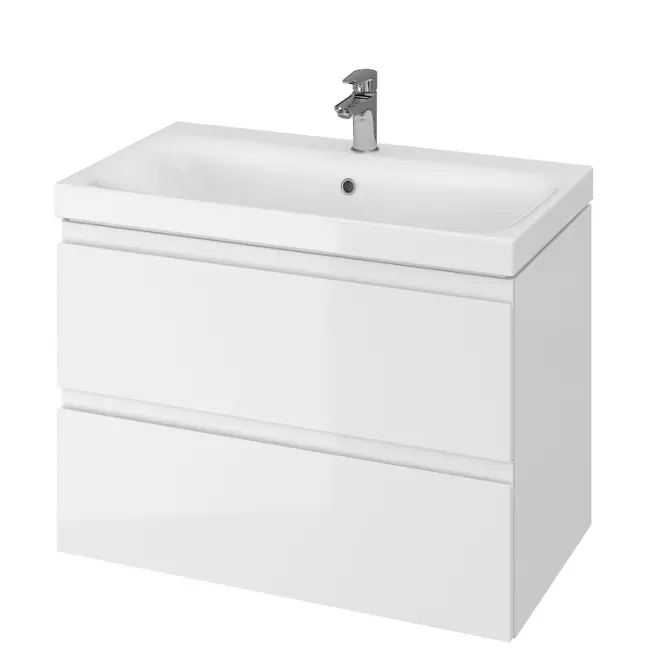 Kúpeľňová skrinka s umývadlom Moduo 80 cm biela