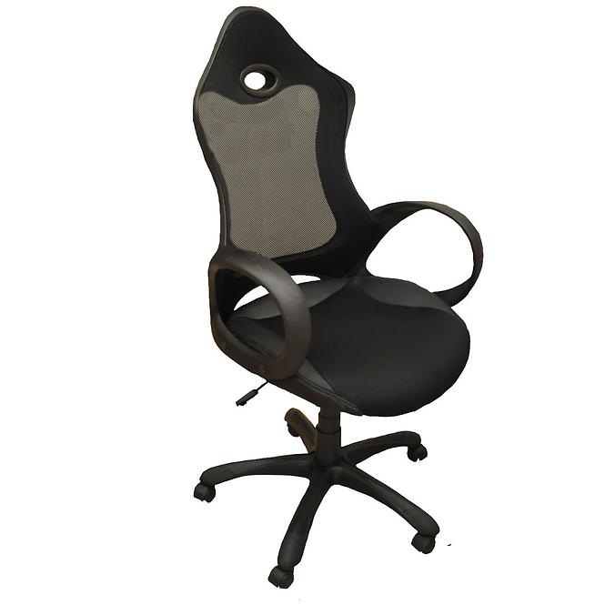 Kancelárska stolička  CX 0388H01 čierna D01/čierna C01/ čierna PU002,5