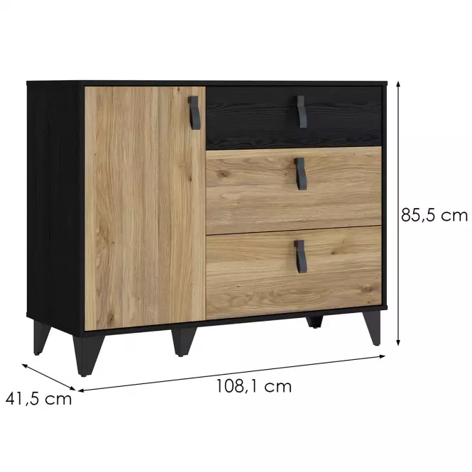 Komoda Liona LYAK221-M688 dub Mauvella/dub Cabezone