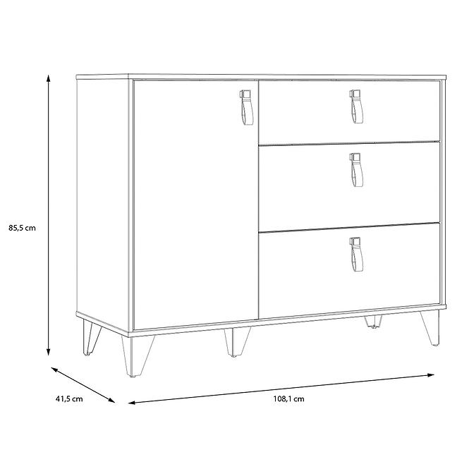 Komoda Liona LYAK221-M688 dub Mauvella/dub Cabezone